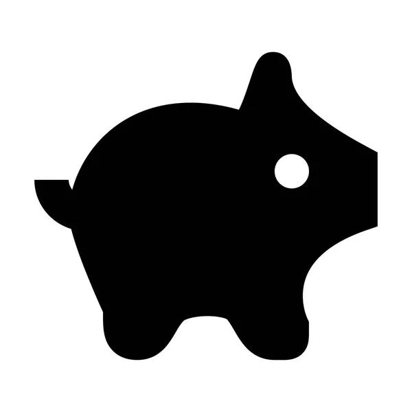 Piggy Bank Icono Vector Ilustración — Vector de stock