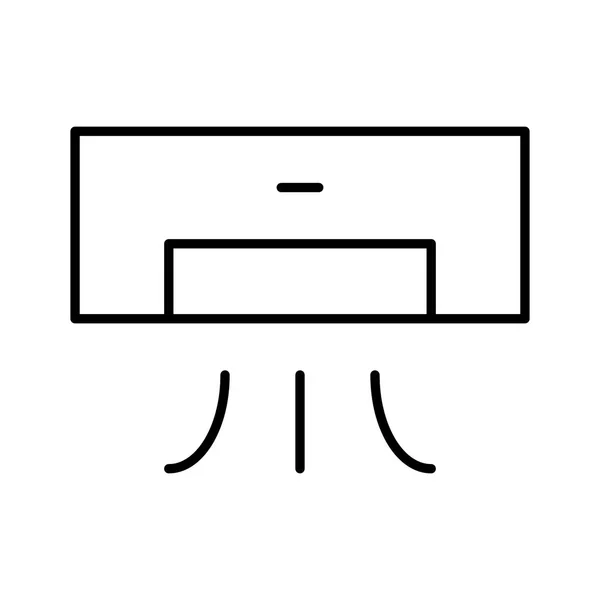 白色背景的空调图标 矢量图解 — 图库矢量图片