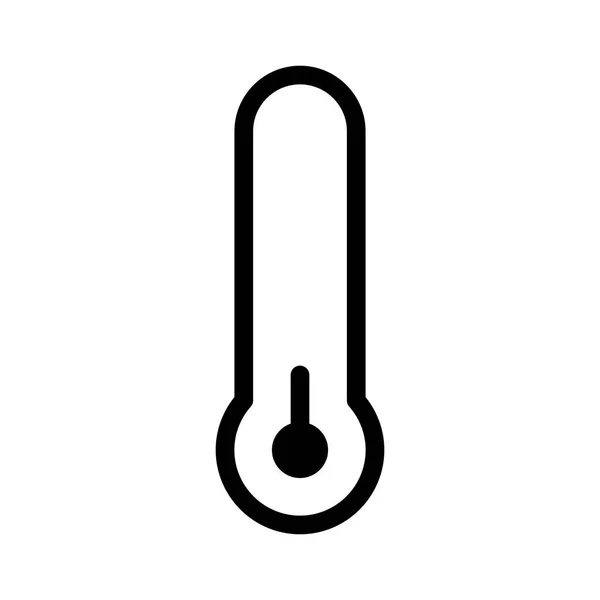 Thermometer Symbol Auf Weißem Hintergrund Vektorabbildung — Stockvektor