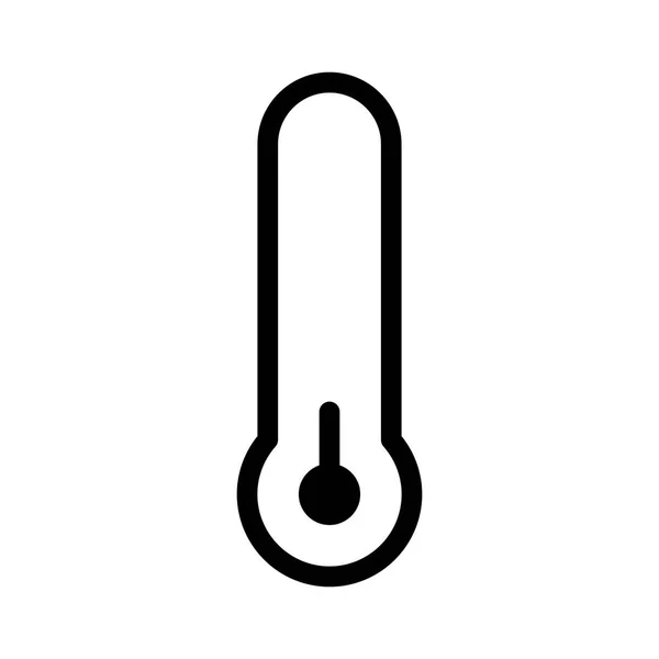 Thermometer Pictogram Witte Achtergrond Vector Illustratie — Stockvector