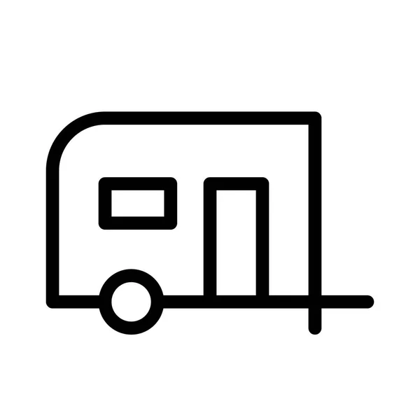 Reisesymbol Trailer Symbol Vektorillustration — Stockvektor