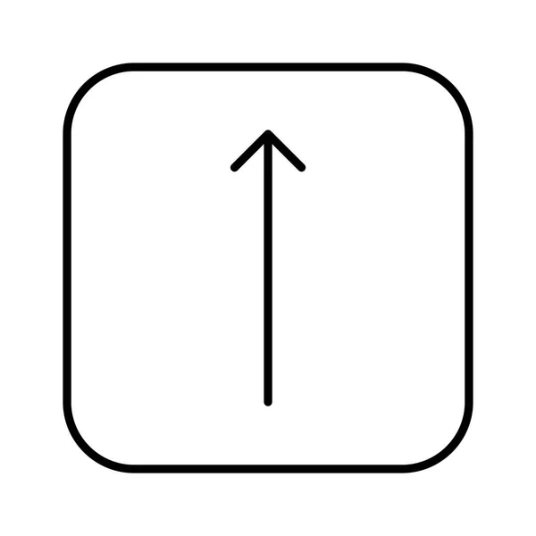 Icono Flecha Delgada Hacia Arriba Ilustración Vectorial — Vector de stock