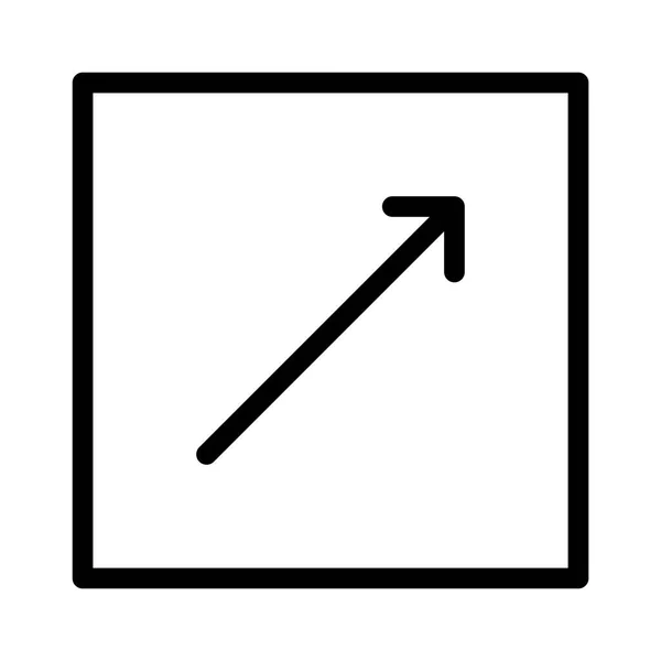 Ikon Panah Kanan Atas Diagonal Vektor - Stok Vektor