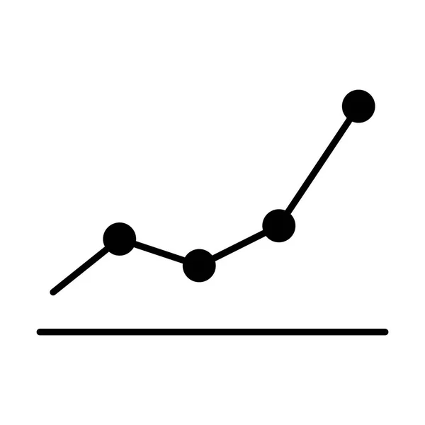 Line Grafiek Pictogram Vector Illustratie — Stockvector