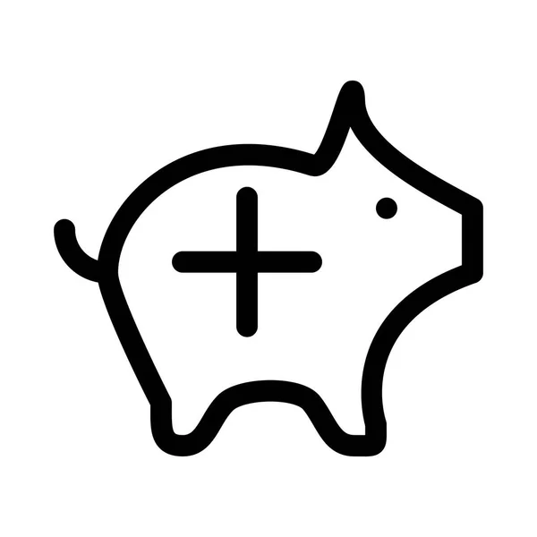 Ikona Piggy Bank Ilustracja Wektora — Wektor stockowy