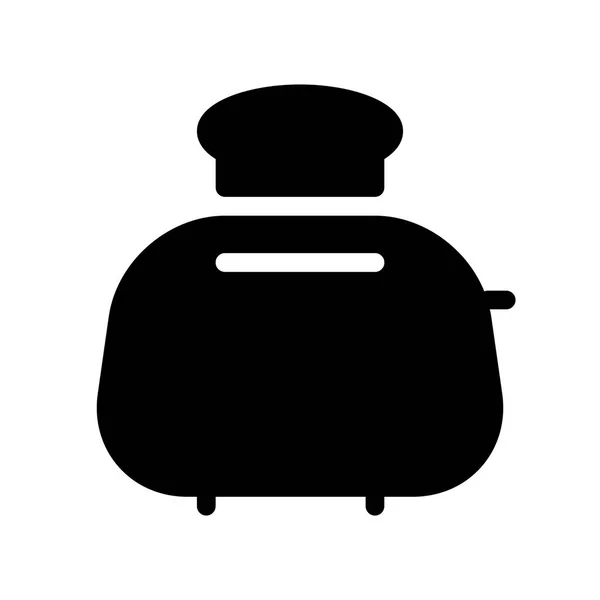 Toaster Symbol Auf Weißem Hintergrund Vektorillustration — Stockvektor