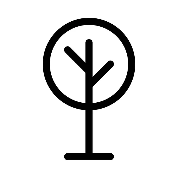 Tree Icon White Background Vector Illustration — Stock Vector