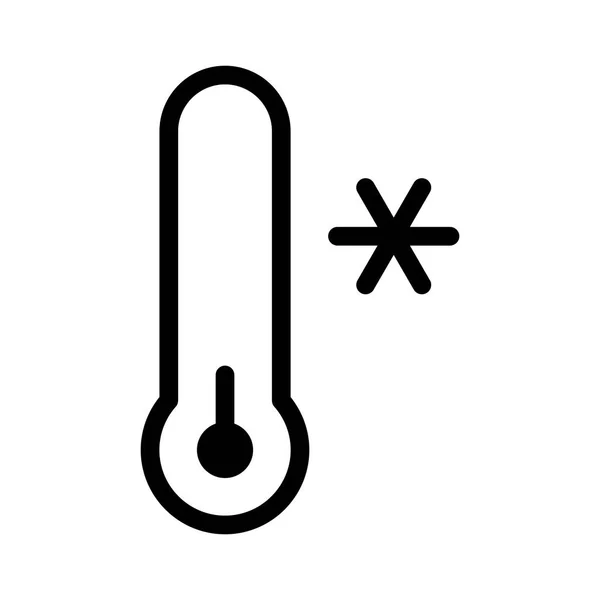 Thermometer Pictogram Witte Achtergrond Vector Illustratie — Stockvector