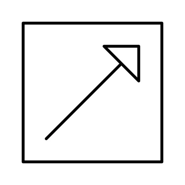 Diagonales Pfeil Symbol Nach Oben Vektor — Stockvektor