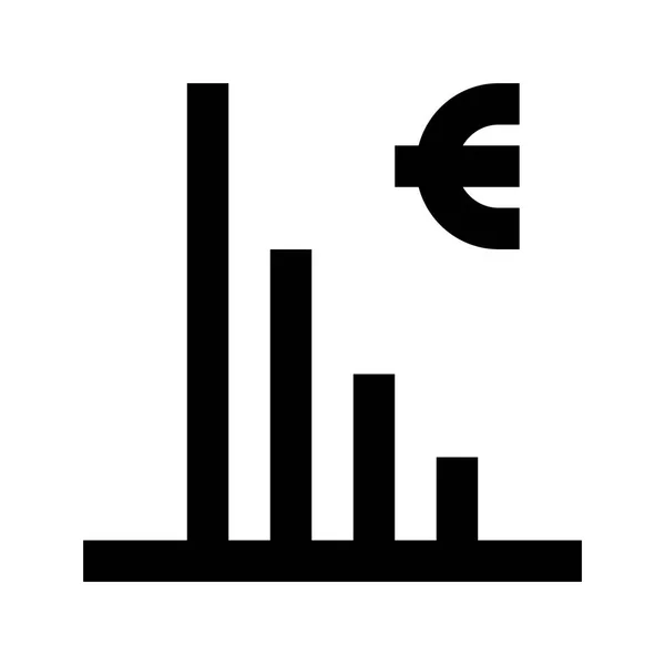 Profit Euro Icon Vector Illustration — Stock Vector