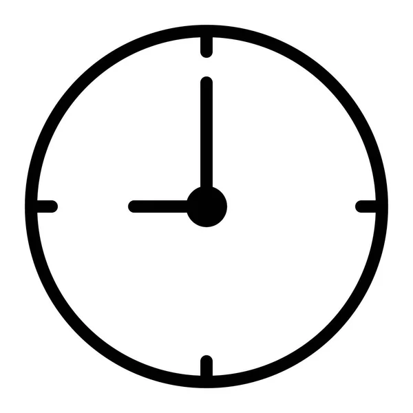 白色背景上的时间时钟图标 矢量插图 — 图库矢量图片