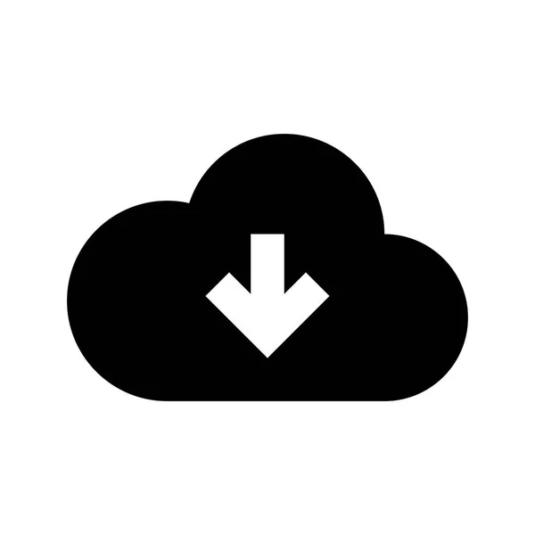 Cloud Network Icon White Background Vector Illustration — 스톡 벡터