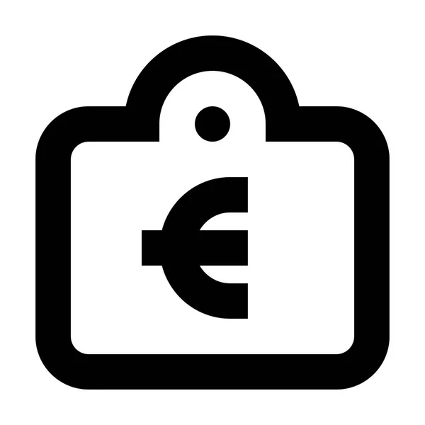 Símbolo Compras Ícone Etiqueta Venda Euro Ilustração Vetor — Vetor de Stock