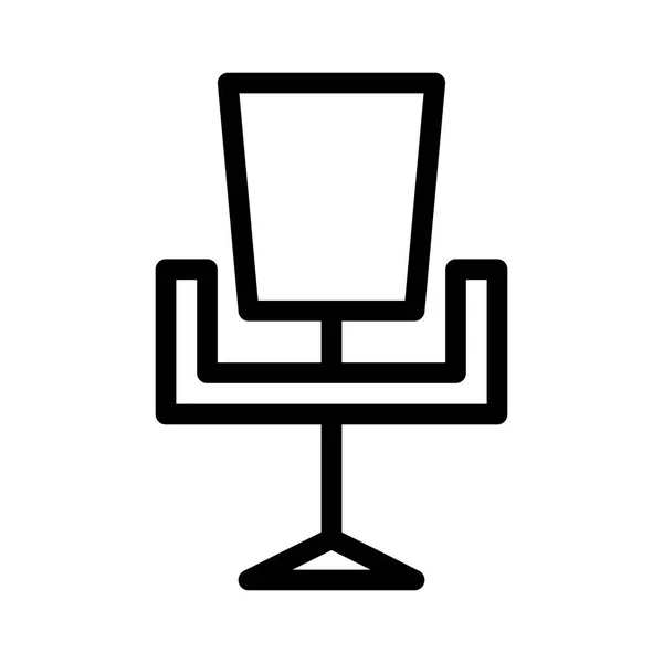 Berber Sandalyesi Simgesi Vektör Illüstrasyonu — Stok Vektör