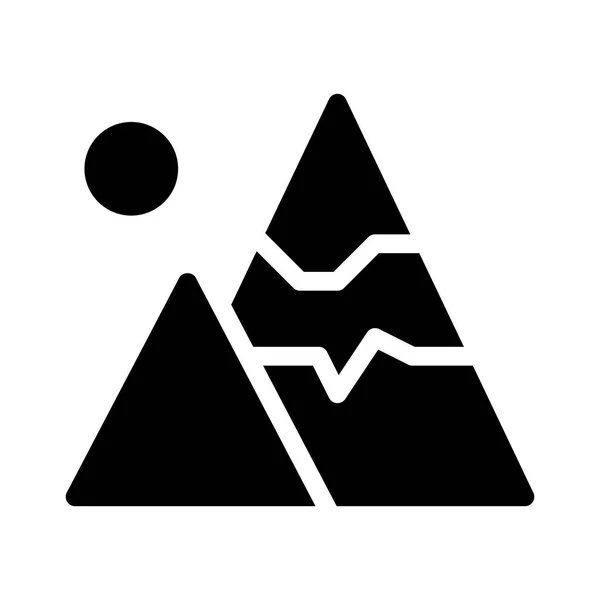 Mountain Tourism Icon Vector Illustration — 스톡 벡터