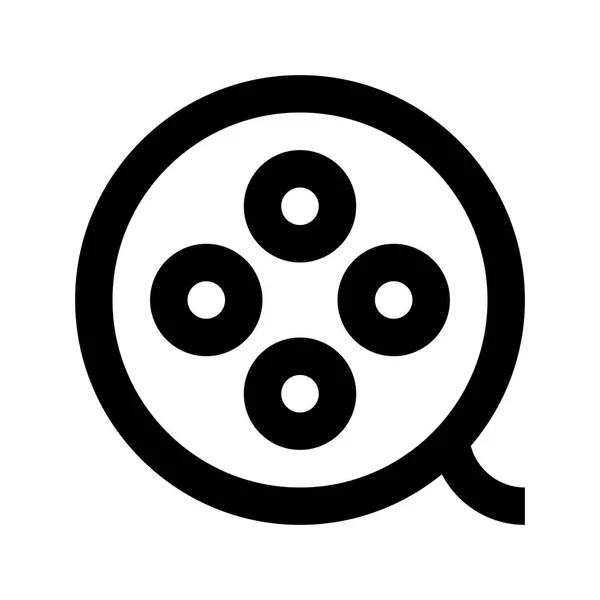 Filmreel Icono Los Medios Comunicación Vector Ilustración — Archivo Imágenes Vectoriales