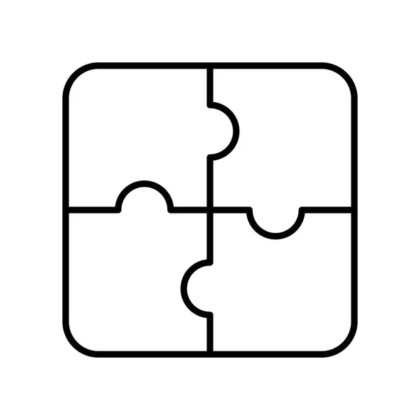 Puzzle Icon Vector Illustration — 스톡 벡터