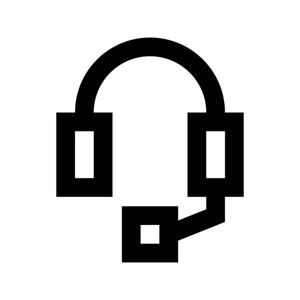 Headset Icon White Background Vector Illustration — Stock Vector