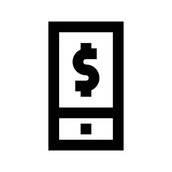 Ikona Mobilního Dolaru Vektorová Ilustrace — Stockový vektor