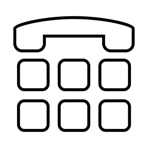 白い背景の電話アイコン ベクトルイラスト — ストックベクタ
