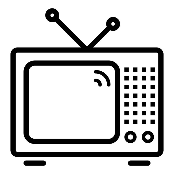Oude Televisie Icoon Vectorillustratie — Stockvector