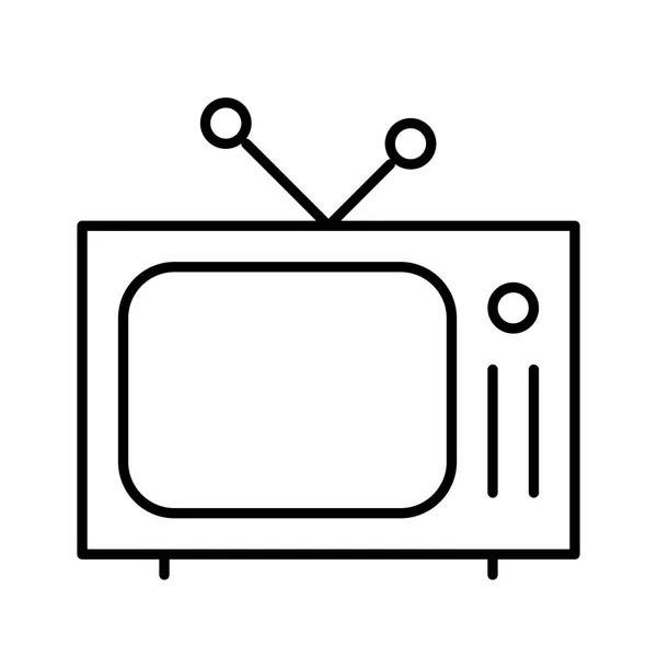 Ikona Televize Vektorová Ilustrace — Stockový vektor