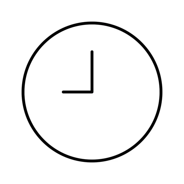 Horloge Temps Icône Sur Fond Blanc Illustration Vectorielle — Image vectorielle