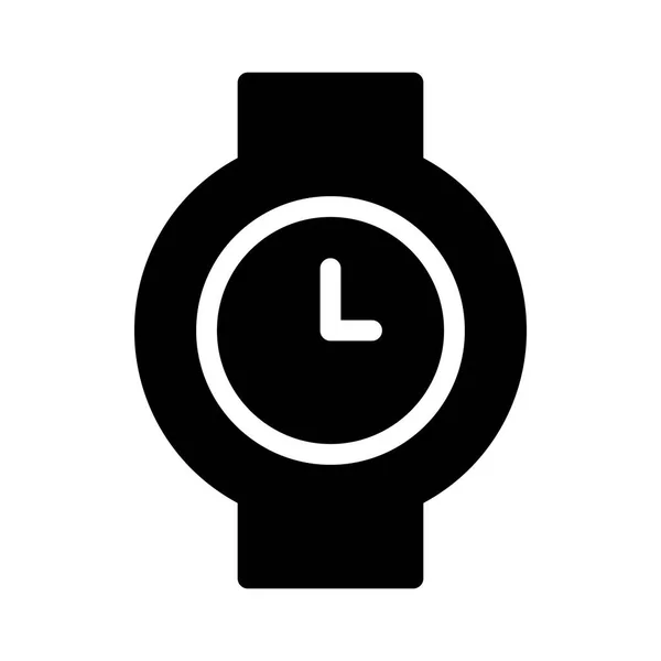 Icono Reloj Pulsera Sobre Fondo Blanco Ilustración Vectorial — Vector de stock