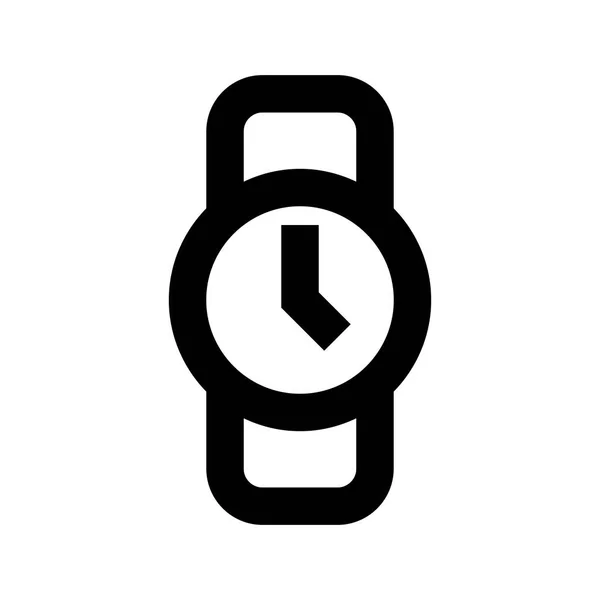 Icono Reloj Pulsera Sobre Fondo Blanco Ilustración Vectorial — Archivo Imágenes Vectoriales
