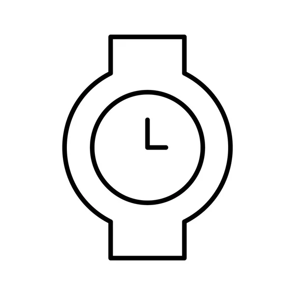 Armbandsklocka Ikon Vit Bakgrund Vektor Illustration — Stock vektor