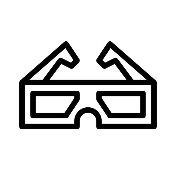 Sinema Gözlüğü Simgesi Vektör Illüstrasyonu — Stok Vektör