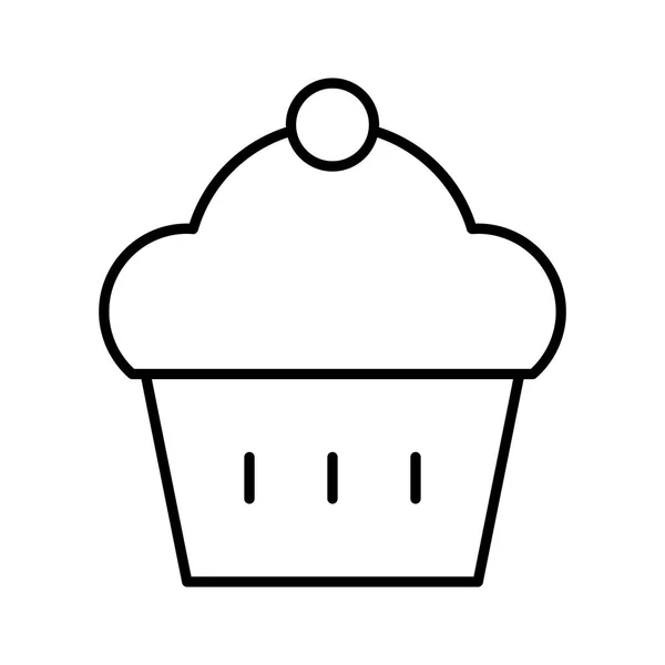 Muffin Bakery Ikone Vektorillustration — Stockvektor