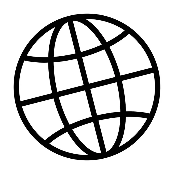 Мировая Концепция Логистики Значок Глобус Белом Фоне Векторная Иллюстрация — стоковый вектор