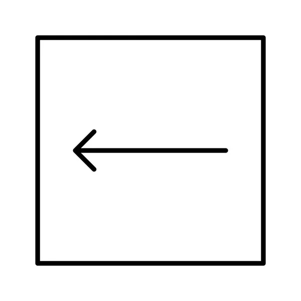 Icono Flecha Izquierda Vector — Vector de stock