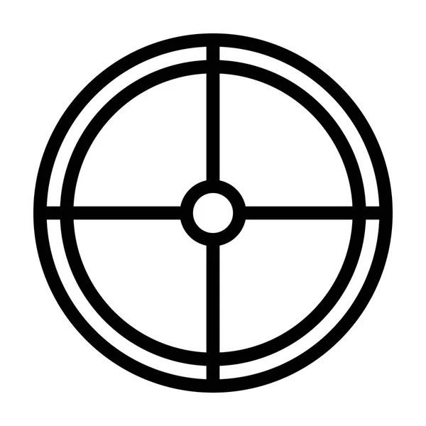 Zielsymbol Auf Weißem Hintergrund Vektorillustration — Stockvektor