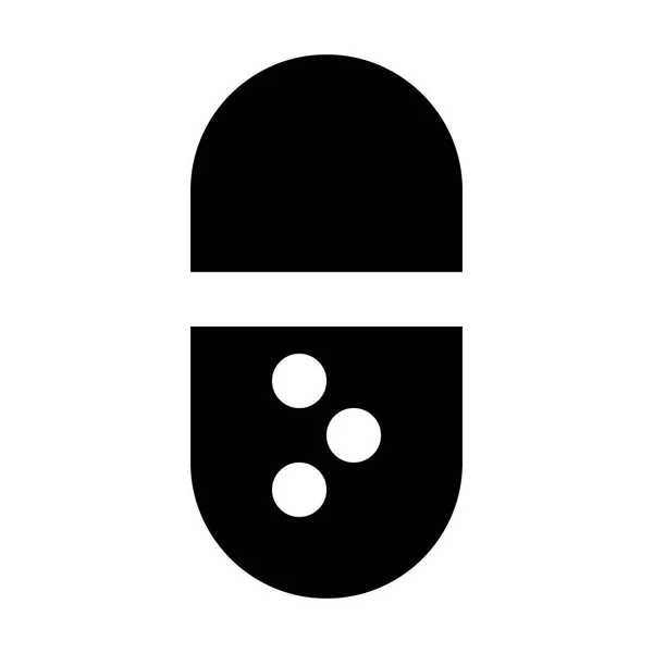 Pill Ikon Vektor Illustration — Stock vektor