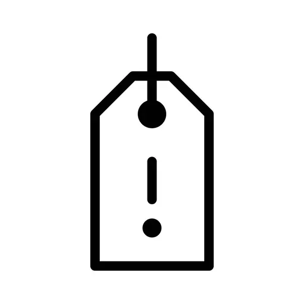 Shopping Symbol Tag Warnsymbol Vektorillustration — Stockvektor