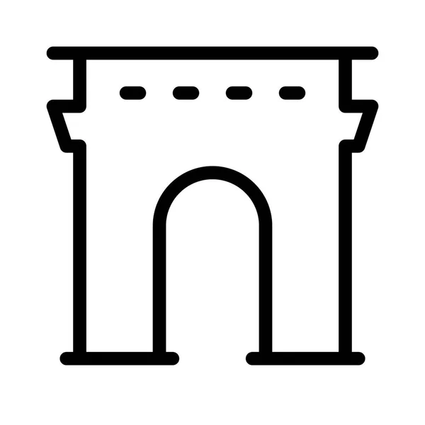 Arco Triunfo Ícone França Ilustração Vetorial — Vetor de Stock