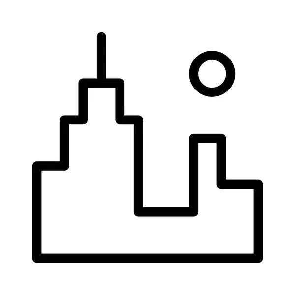 Skyline City Icon Vector Illustration — Stock Vector