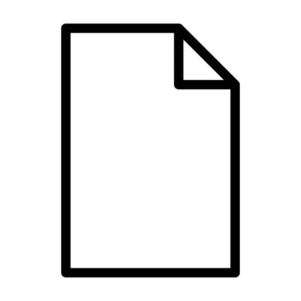 Icona Del Documento Sfondo Bianco Illustrazione Vettoriale — Vettoriale Stock