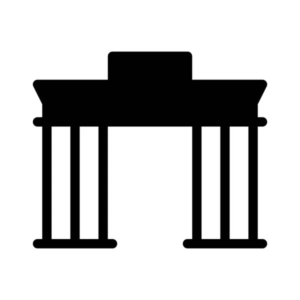 Ikona Bramy Brandenburskiej Ilustracja Wektora — Wektor stockowy