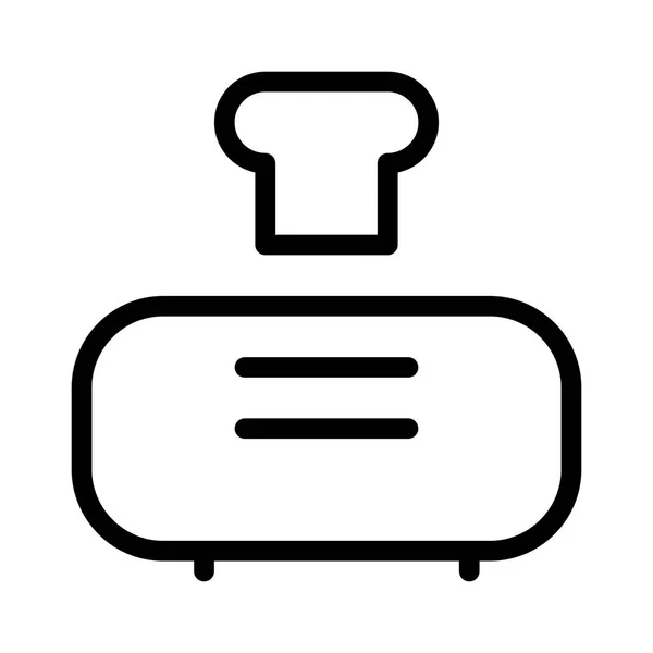 Toaster Symbol Auf Weißem Hintergrund Vektorillustration — Stockvektor