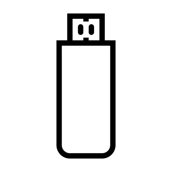 Usb Flash Storage Icon Vector Illustration — Stock Vector