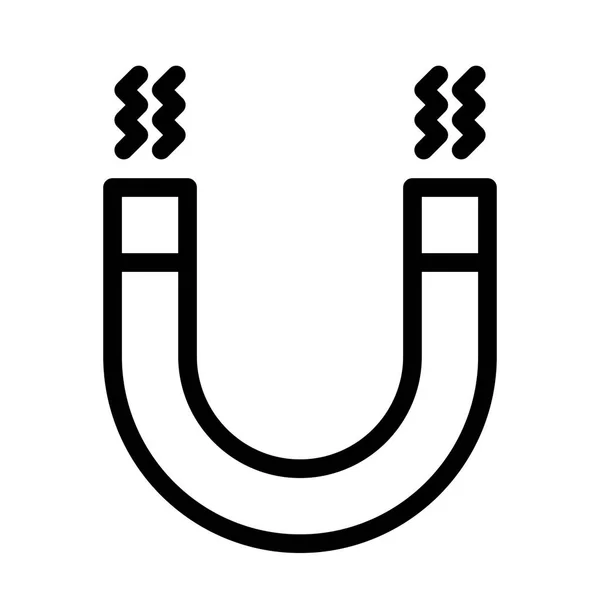 Magnet Schwarzes Symbol Auf Weißem Hintergrund Vektorillustration — Stockvektor