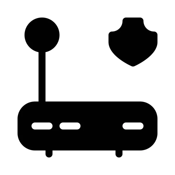 Router Pictogram Witte Achtergrond Vector Illustratie — Stockvector