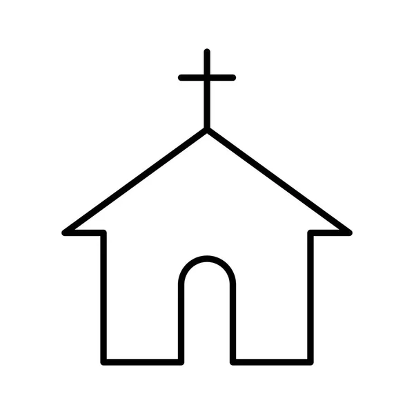 Ikona Kościoła Ilustracja Wektora — Wektor stockowy