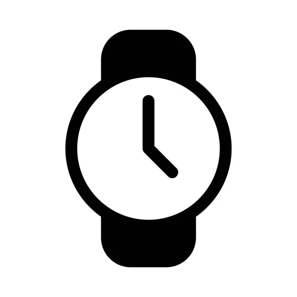 Icono Reloj Pulsera Sobre Fondo Blanco Ilustración Vectorial — Vector de stock