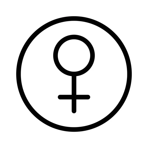 Weibliches Symbol Vektorillustration — Stockvektor