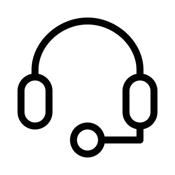 Icono Auriculares Sobre Fondo Blanco Ilustración Vectorial — Vector de stock