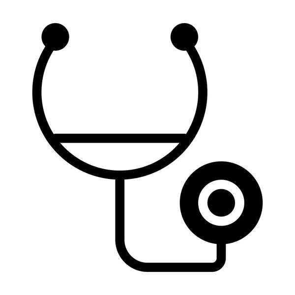 Stethoscope Icon White Background Vector Illustration — Stock Vector